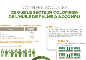 Données sociales ce que le secteur colombien de l’huile de palme a accomplidonnées sociales